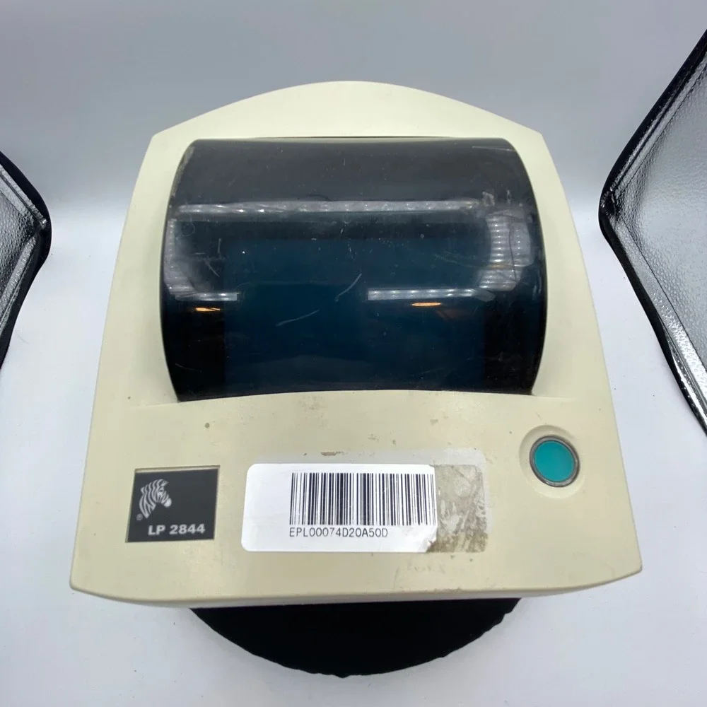 Zebra LP 2844 Thermal Label Printer Desktop Shipping Barcode Beige 120563 *Read